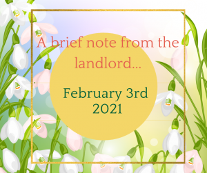 Read more about the article A brief note from the landlord…
