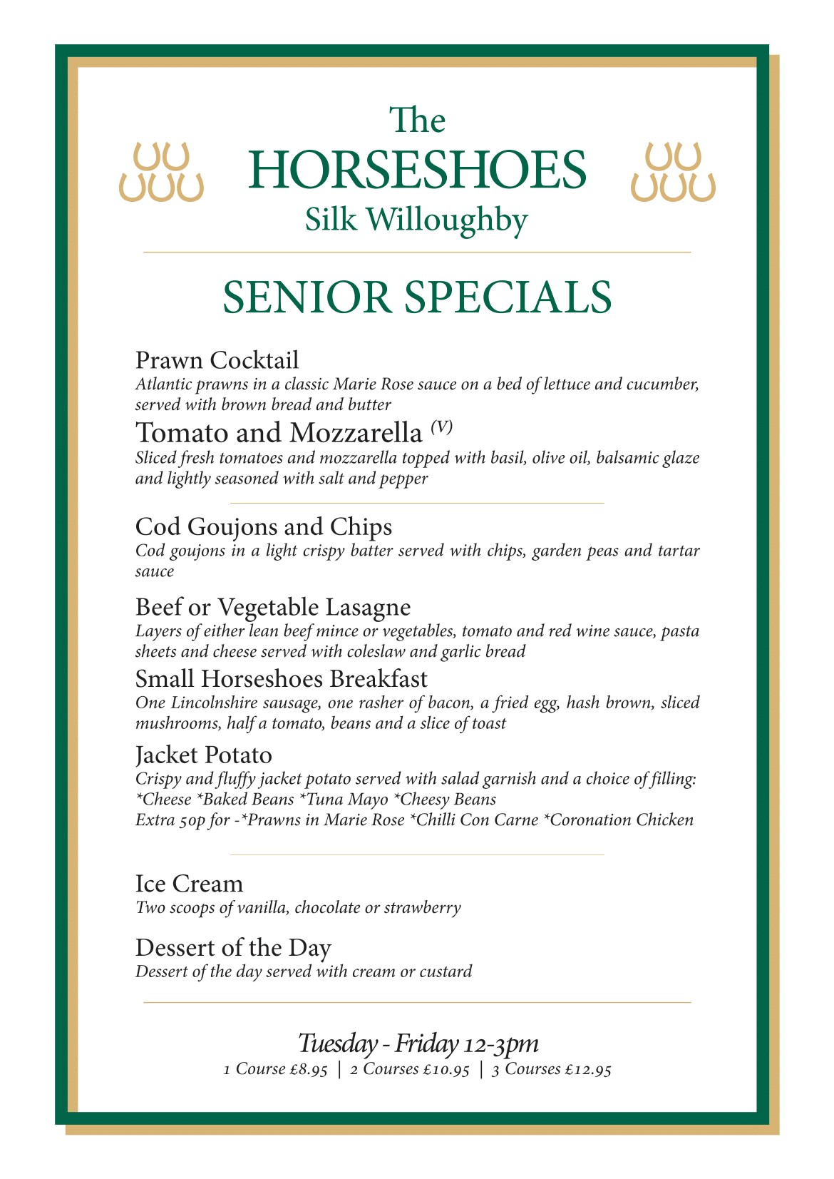 Dining The Horseshoes, Silk Willoughby Pubs Near Sleaford