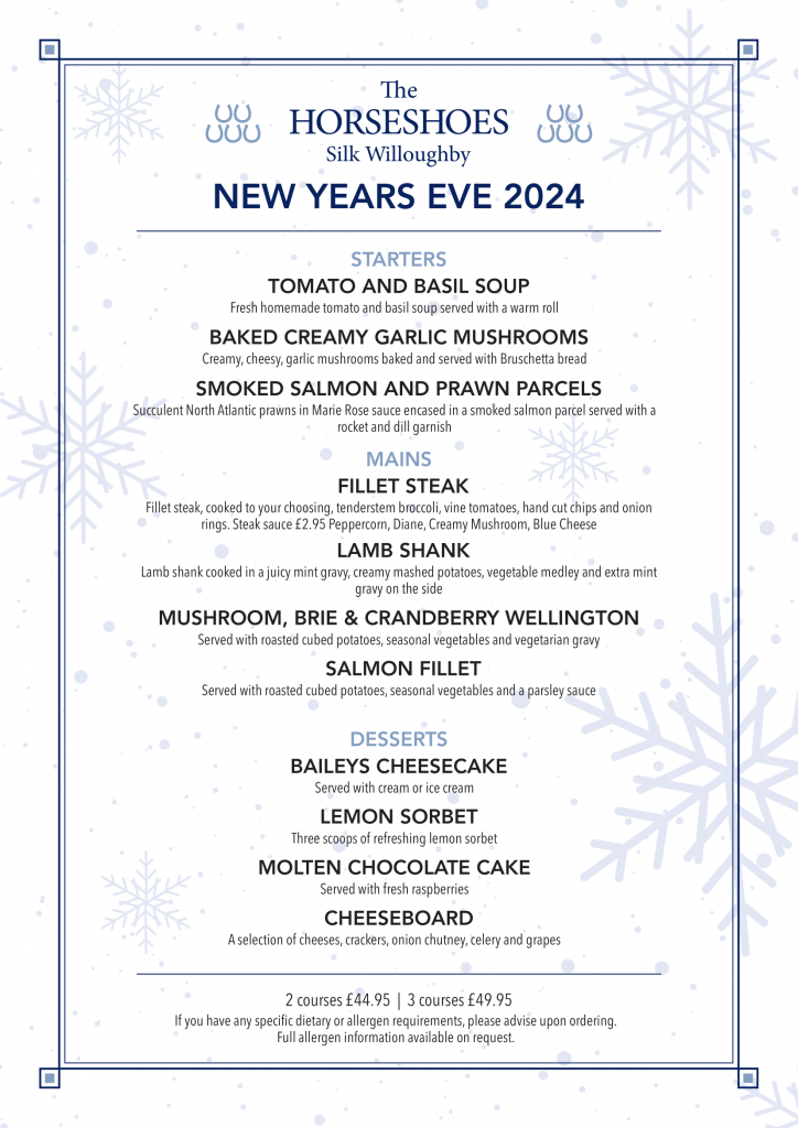 Dining The Horseshoes, Silk Willoughby Pubs Near Sleaford